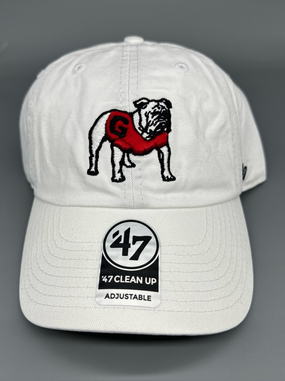 Georgia Bulldogs '47 Clean Up Throwback White Adjustable Strapback NCAA Hat Cap